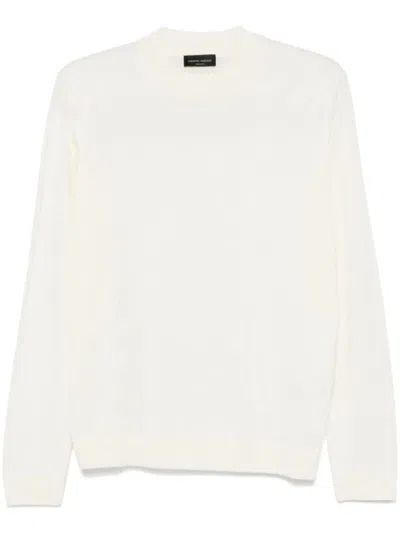Roberto Collina Extrafine Merino Wool Sweater In Neutral