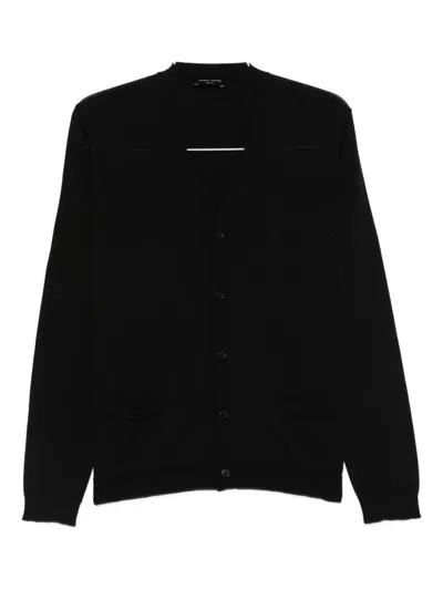 Roberto Collina Fine-knit Cardigan In Black