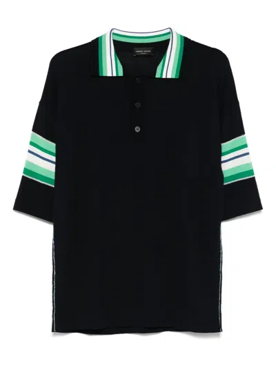 Roberto Collina Fine-knit Polo Shirt In 蓝色