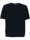 Roberto Collina Relaxed Fit Crew Neck Sweater In Black