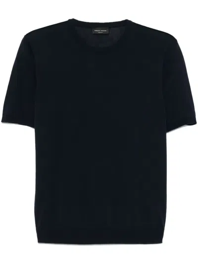 Roberto Collina Relaxed Fit Crew Neck Sweater In Black