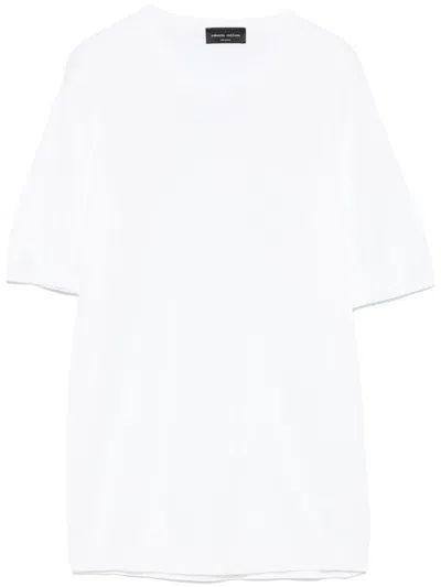 Roberto Collina Openwork-knit T-shirt In White
