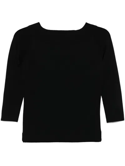 Roberto Collina Fine-knit Top In Black