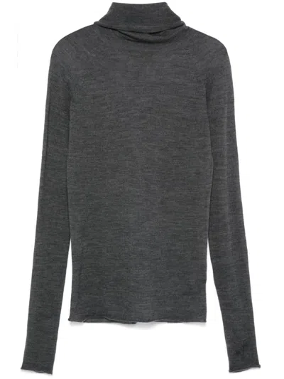 Roberto Collina Merino Wool Jumper In Grey