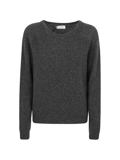 Roberto Collina Fine-knit Raglan-sleeve Sweater In Gray