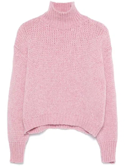 Roberto Collina Fisherman's-knit Sweater In Rosa