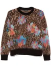 ROBERTO COLLINA FLORAL-JACQUARD SWEATER