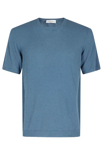 Roberto Collina Girocollo Mc In Blue