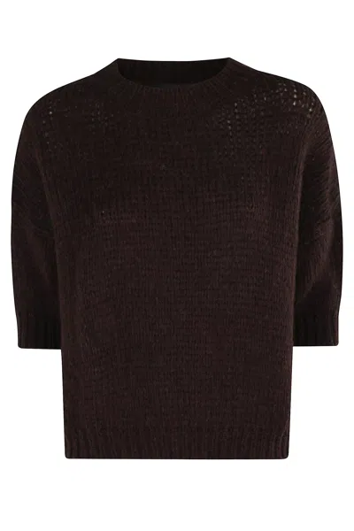 Roberto Collina Girocollo Mc In Brown