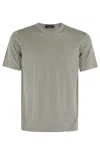 Roberto Collina Round Neck Short Sleeve T-shirt In Army