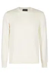 Roberto Collina Ribbed Crew-neck Sweater In Neutral