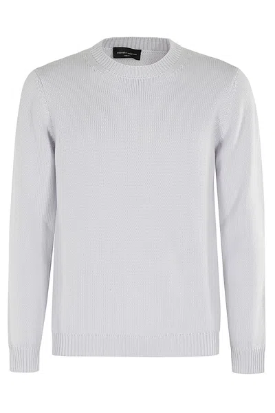 Roberto Collina Crewneck Knit Sweaters In White