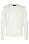 Roberto Collina Crew Neck Cotton Blend Brushed Sweater
