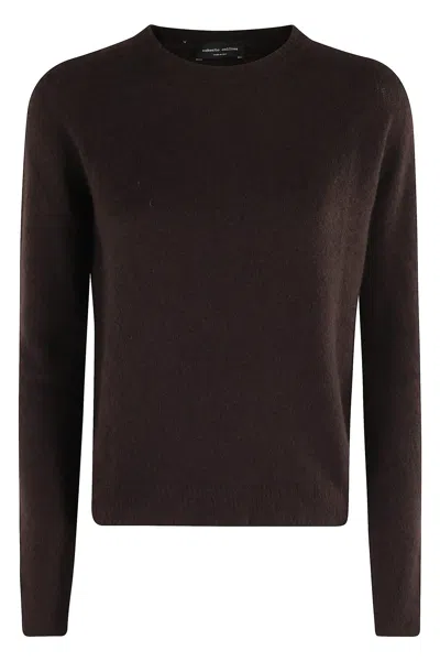Roberto Collina Girocollo ml In Brown