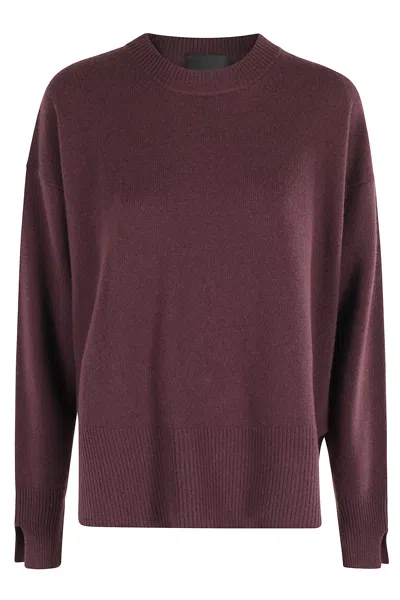 Roberto Collina Girocollo ml In Burgundy