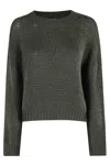 Roberto Collina Textured Round-neck Sweater In Green