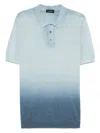 Roberto Collina Gradient-effect Polo Shirt In Blue