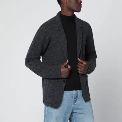 Roberto Collina Anthracite Grey Jacket Style Cardigan In Gray