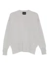 Roberto Collina Gray Cashmere And Wool Blend Sweater In Gray