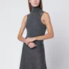 Roberto Collina Grey Cashmere Blend Turtleneck Top In Gray