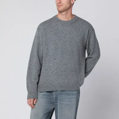 Roberto Collina Grey Wool-blend Crewneck Sweater In Gray