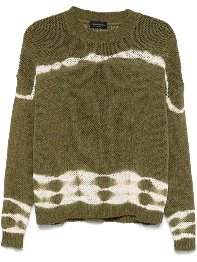 Roberto Collina Handmade Tie-dye Sweater In Green