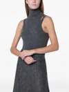 Roberto Collina Grey Cashmere Blend Turtleneck Top In Gray