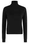 Roberto Collina High Neck Long Sleeve Knit Sweater By  In Black