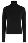 Roberto Collina Turtleneck Long Sleeve Sweater In Black