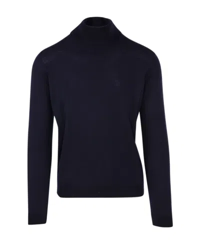 Roberto Collina High-neck Long-sleeved Sweater In Black