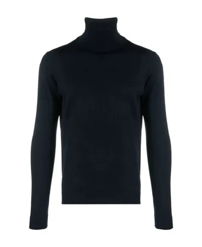 Roberto Collina High-neck Long-sleeved Sweater In Black