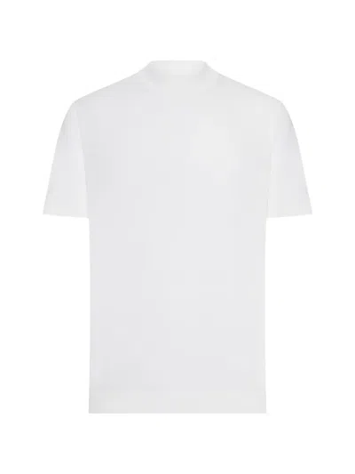 Roberto Collina High-neck Short-sleeve T-shirt In White