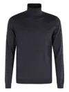 Roberto Collina Turtleneck Long Sleeve Sweater In Blue
