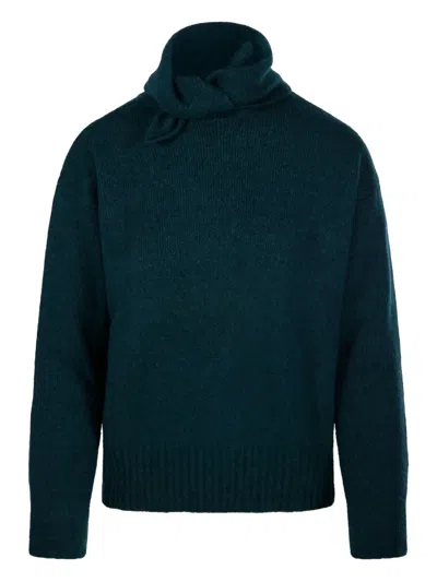 Roberto Collina High Neck Sweater In Green