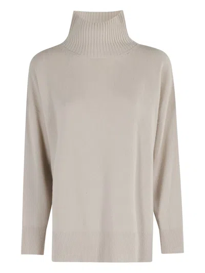 Roberto Collina Knit Top With High Collar In White