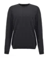 Roberto Collina Crewneck Knitted Sweater In Black