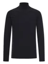 Roberto Collina Wool High Neck Sweater In Black