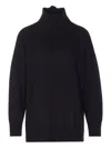 Roberto Collina High-neck Wool Sweater In Blue