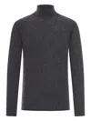 Roberto Collina Turtleneck Long-sleeved Sweater In Gray