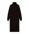 Roberto Collina Brown Cashmere Blend Turtleneck Dress In Black