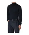 Roberto Collina High-necked Long-sleeve Knitted Sweater In Black