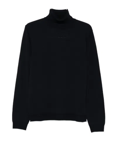 Roberto Collina High-necked Long-sleeve Sweater In Black