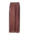 Roberto Collina Crinkled Texture Midi Pleated Sheer Overlay Skirt