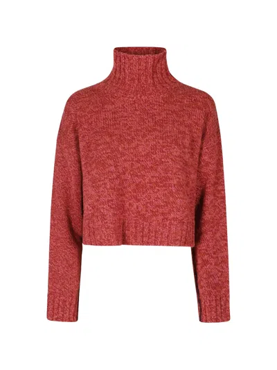 Roberto Collina High-neck Chunky-knit Sweater In Red