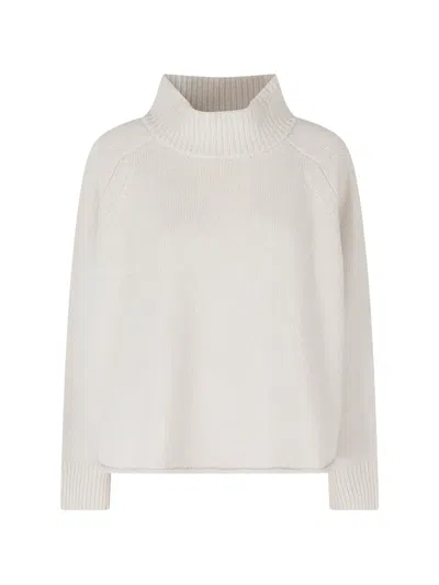 Roberto Collina High-neck Raglan-sleeve Sweater In White