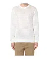Roberto Collina Perforated Milk-coloured Sweater In Cotton In White