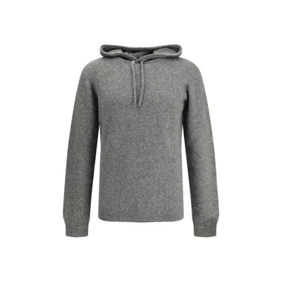 Roberto Collina Hooded Jumper In Grey