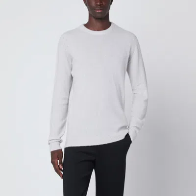 Roberto Collina Ice-colored Sweater In Cashmere Blend In Black