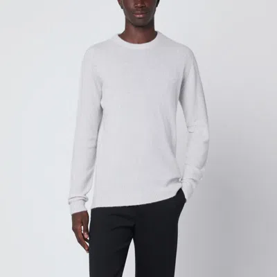 Roberto Collina Ice-colored Sweater In Cashmere Blend In Black