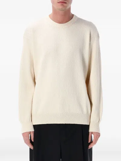 Roberto Collina Irregular-texture Crew-neck Sweater In Neutral